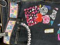 Indoor cat patchwork collage shorts