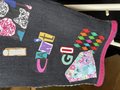 Indoor cat patchwork collage shorts