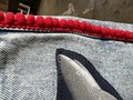 Sharks altered denim skirt