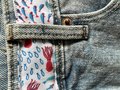 Sharks altered denim skirt