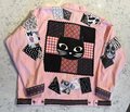 Cat Jean jacket pink and black 