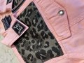 Cat Jean jacket pink and black 