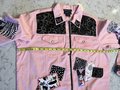 Cat Jean jacket pink and black 