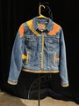 Freaking sunshine collage patchwork Jean jacket