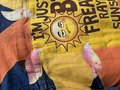 Freaking sunshine collage patchwork Jean jacket