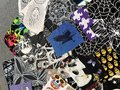 Halloween fabric scraps 50 pieces