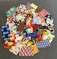 Food and drink fabric scraps 50 pieces