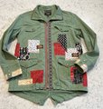 Attack on Titan Captain Levi upcycled patchwork collage jacket
