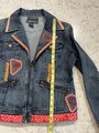 Butterfly patchwork collage Jean jacket
