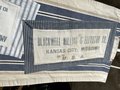 Vintage sugar bags table runner