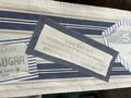 Vintage sugar bags table runner