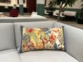 Floral diamond pillow