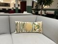 Yellow and green diamond pillow
