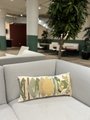 Yellow and green diamond pillow