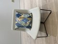 Blue and yellow diamond pillow