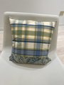 Blue and yellow diamond pillow