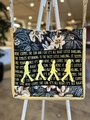 Beatles tshirt crossbody bag yellow black 