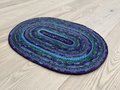 Purple and green rope wrapped rug or tabletopper