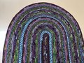 Purple and green rope wrapped rug or tabletopper