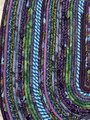 Purple and green rope wrapped rug or tabletopper