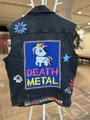 Death metal unicorn denim vest 