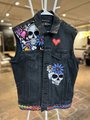 Death metal unicorn denim vest 