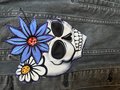 Death metal unicorn denim vest 