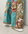 Positive vibes art collage pants 
