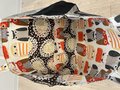 Owl tshirt market bag black and white