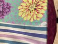 Flowers and striped scrap fabric market bag