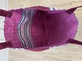 Flowers and striped scrap fabric market bag