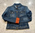 Green birds altered jeans jacket youth XXL