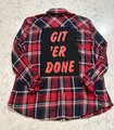 Git er done women’s altered flannel womens 1X