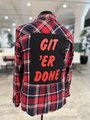Git er done women’s altered flannel womens 1X