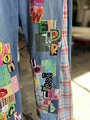 Fast fashion sucks patchwork jeans