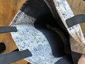 Tool band tshirt market bag upcycled black