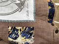 Doctor Who patchwork collage Jean jacket tan and blue