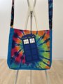 TARDIS tie dye tshirt crossbody bag turquoise rainbow