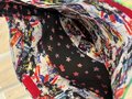 TARDIS tie dye tshirt crossbody bag red rainbow