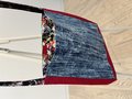 TARDIS tie dye tshirt crossbody bag red rainbow
