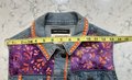 Princess tshirt patchwork upcycled jean vest