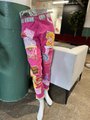 Pink princess tshirt patchwork collage pants
