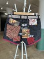 Go your own way upcycled custom patchwork collage shorts 30”