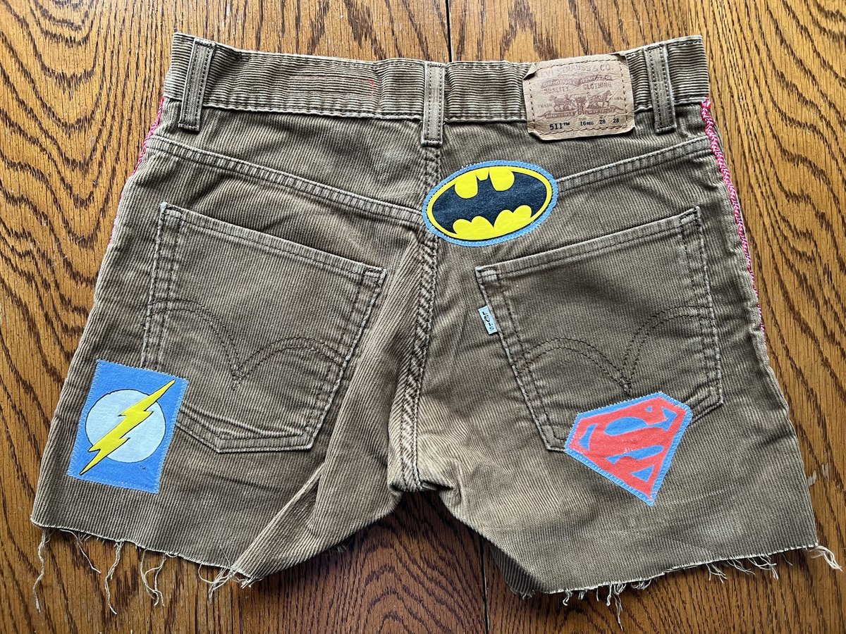 Justice league altered shorts size 8