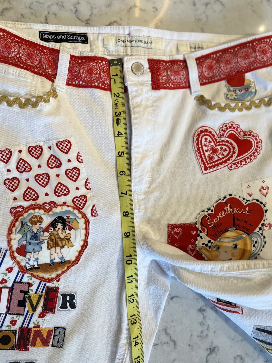 Cupid patchwork upcycled crop pants