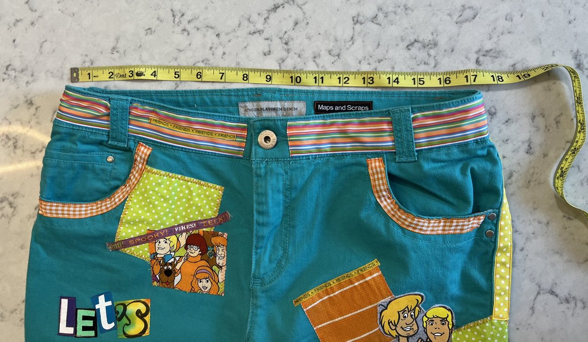 Scooby Doo tshirt patchwork upcycled crop pants