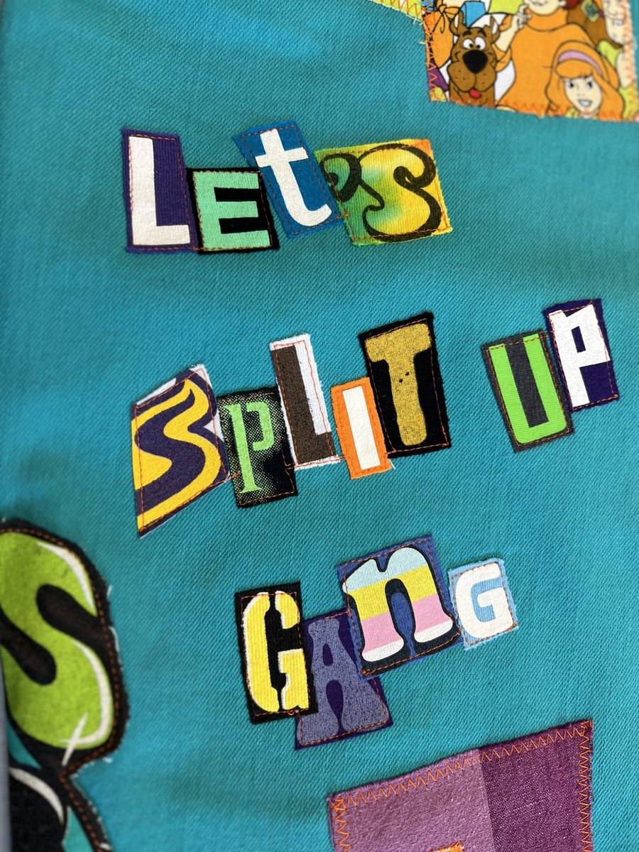 Scooby Doo tshirt patchwork upcycled crop pants