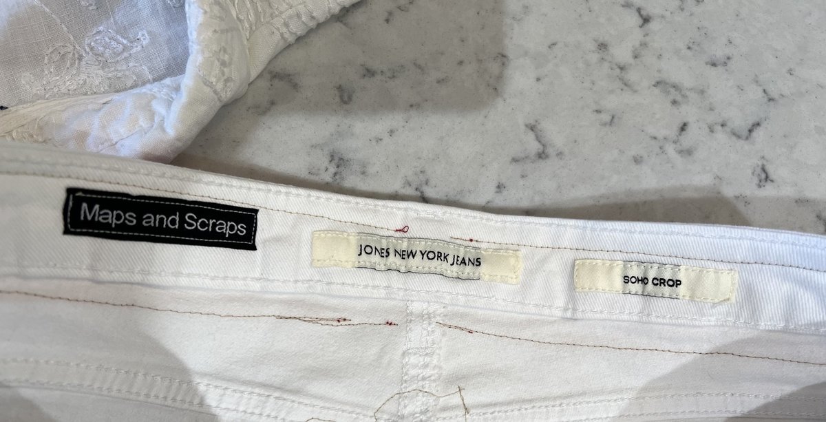 Cupid patchwork upcycled crop pants