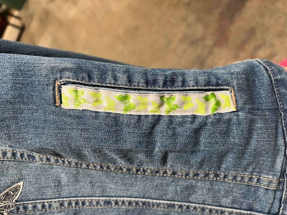 Animal collage patchwork upcycled Jean jacket. 