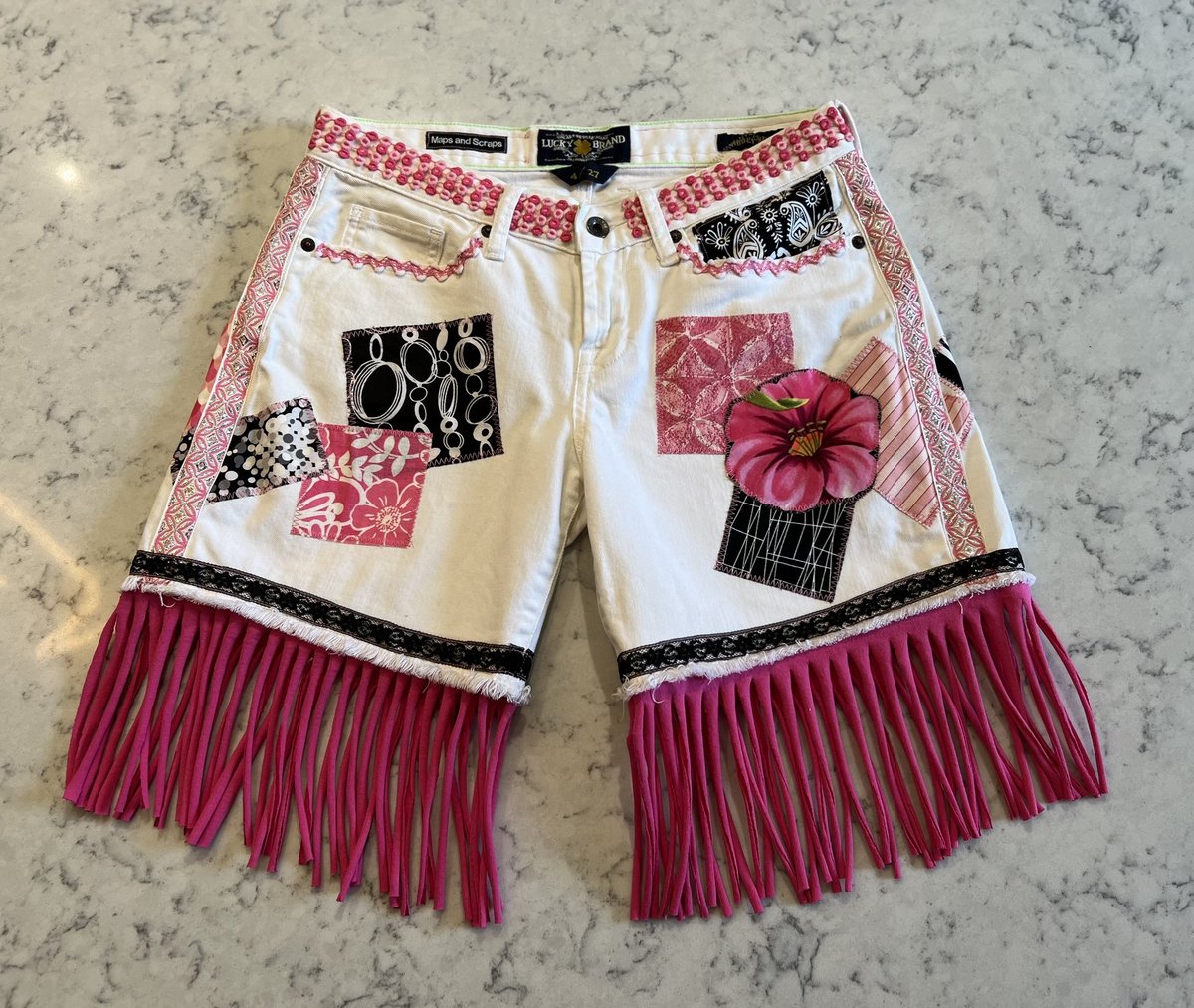 Not silly enough patchwork upcycled shorts